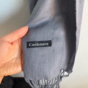 Gray Cashmere Scarf
